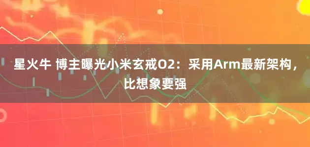 星火牛 博主曝光小米玄戒O2：采用Arm最新架构，比想象要强